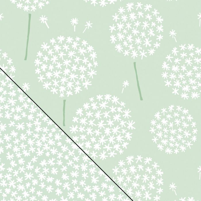 Bezug für das Yinnie, Dessin 163 "Pusteblume zartgrün"