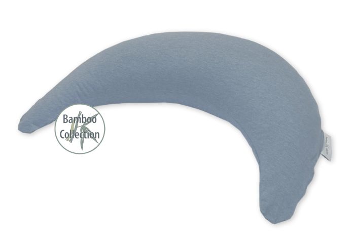 Der Bambusmond inkl. abnehmbarem Bezug, Dessin 154 "Melange Blau-grau" Bamboo Collection