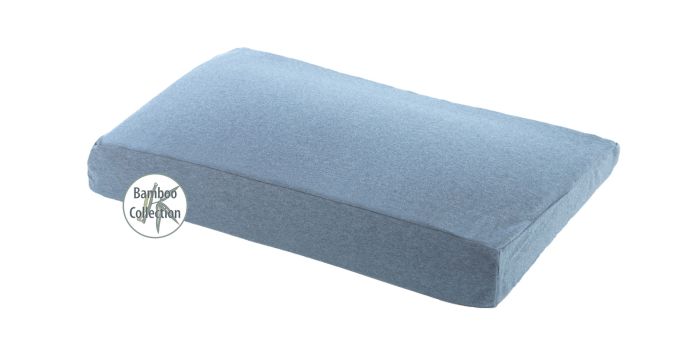 Das Kinderkopfkissen inkl. Bezug Dessin 154 "Melange Blau-grau" Bamboo Collection