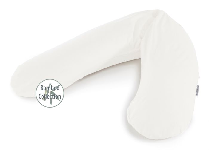 Das Original Theraline Schwangerschafts- und Stillkissen | Bamboo Collection | 168 Wolkenweiß
