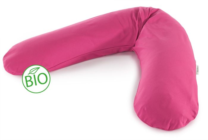 Das Original Theraline Schwangerschafts- und Stillkissen | Bio-Jersey | 187 Fuchsia