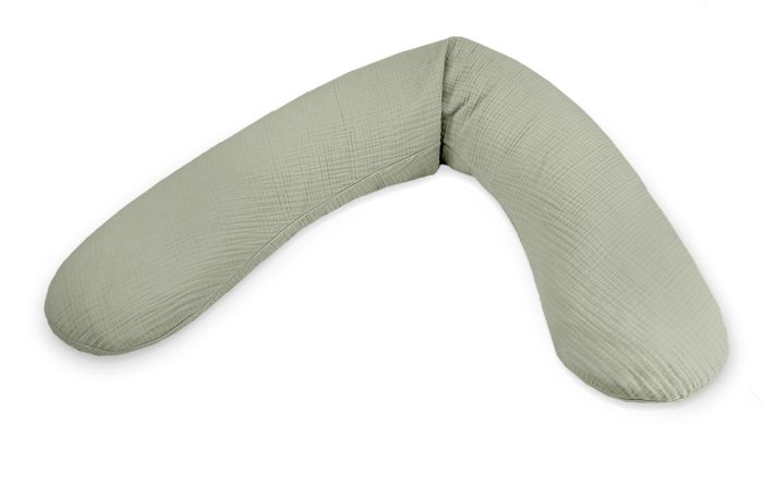 Das Original Theraline Schwangerschafts- und Stillkissen | Musselin | 200 Salbei
