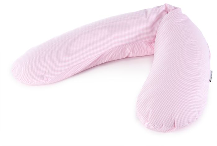 Das Original Theraline Schwangerschafts- und Stillkissen | reine Baumwolle | 51 Vichykaro rosa