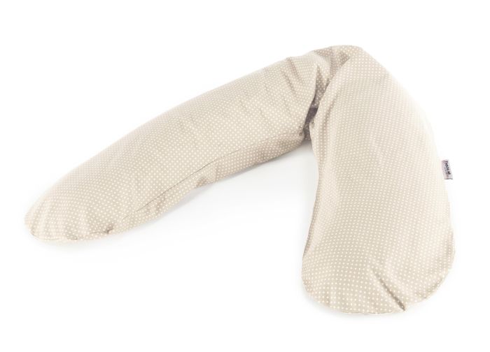 Das Original Theraline Schwangerschafts- und Stillkissen | reine Baumwolle | 75 Punkte beige