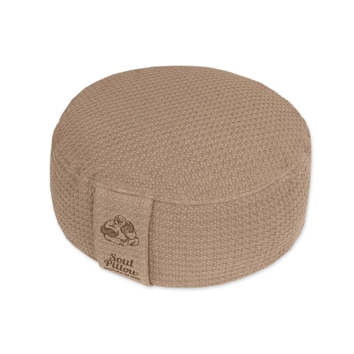 Soul Pillow Meditationskissen & Yogakissen, Feinstrick-Bezug aus 100% Baumwolle, Savannah
