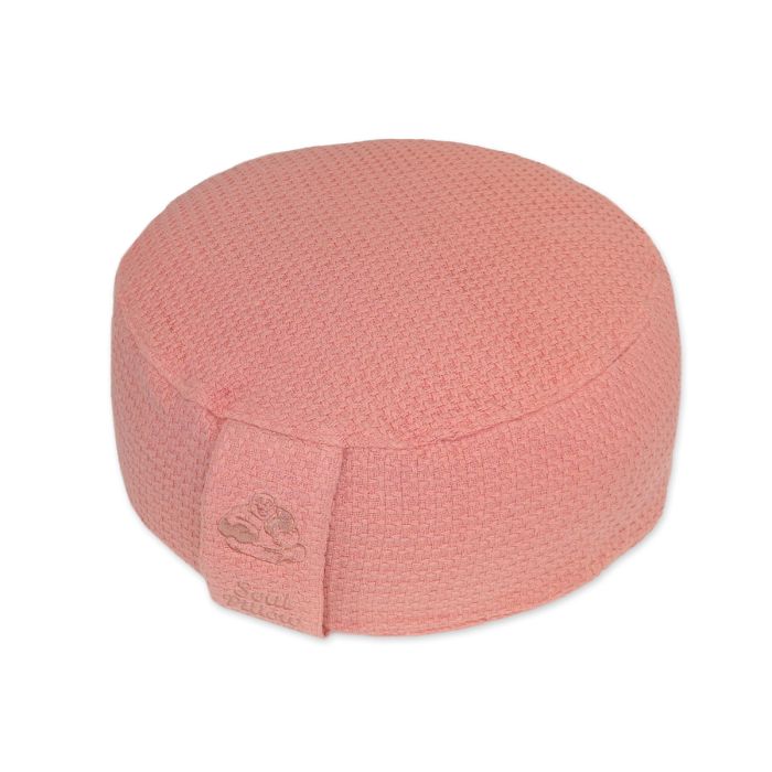 Soul Pillow Meditationskissen & Yogakissen, Feinstrick-Bezug aus 100% Baumwolle, Pfirsichrosa 