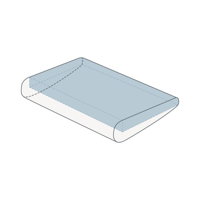 Ersatz Viskoschaumkern für Kinderkopfkissen, ca. 50cm